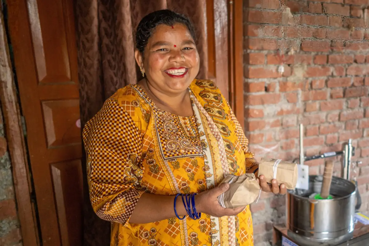 With support of ₹30,000, Kamlesh has received a badi-making machine